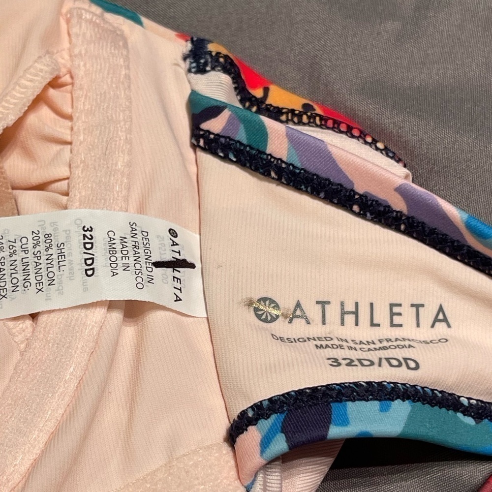 NWOT Womens Athleta Square Neck Bra Cup Print Tankini, Multiple Sizes - Picture 14 of 15